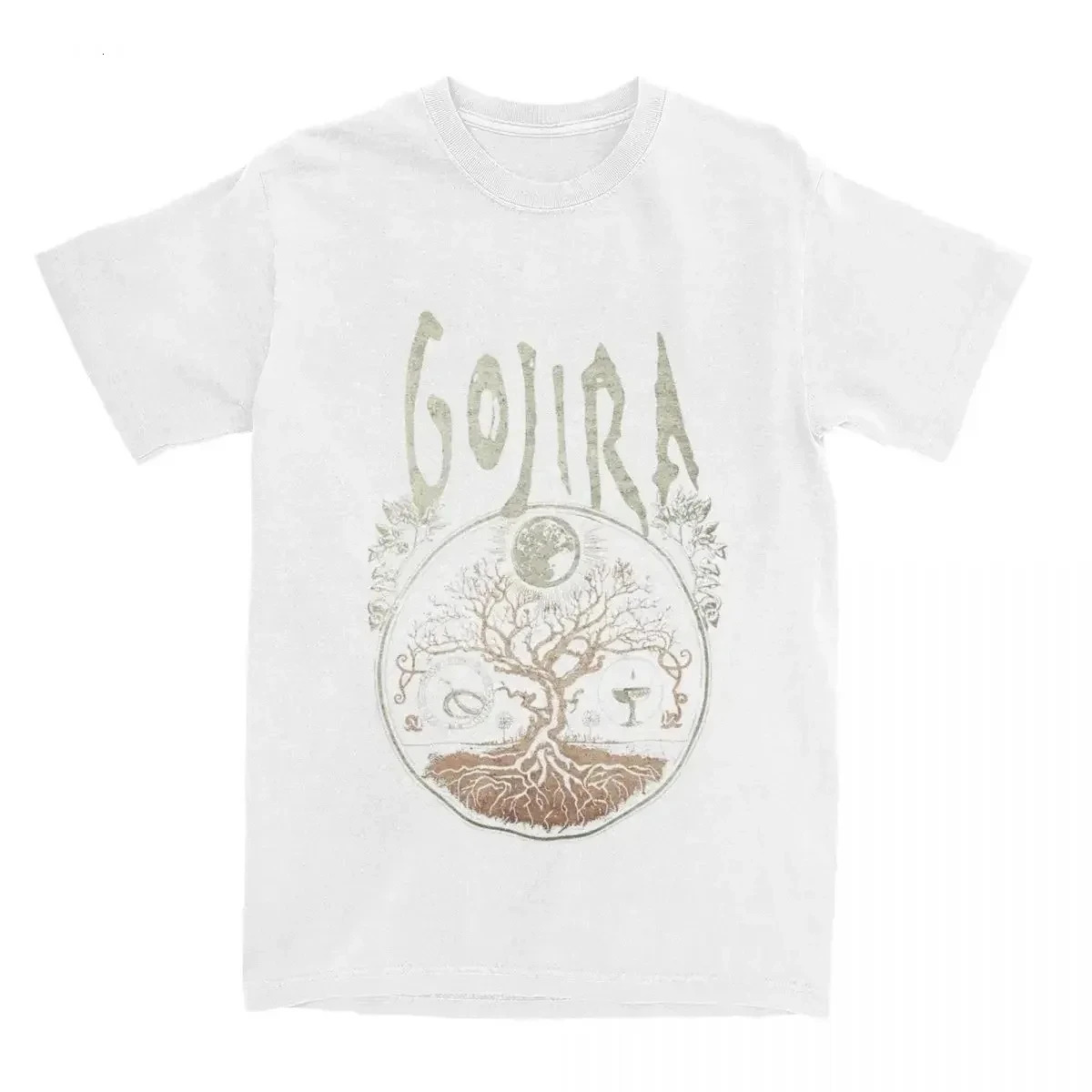 Rock Metal Band Gojiras Men Womens T Shirts Merch Vintage Tees T-Shirt Cotton Summer Clothing T-Shirt Cotton Summer Clothing 250227