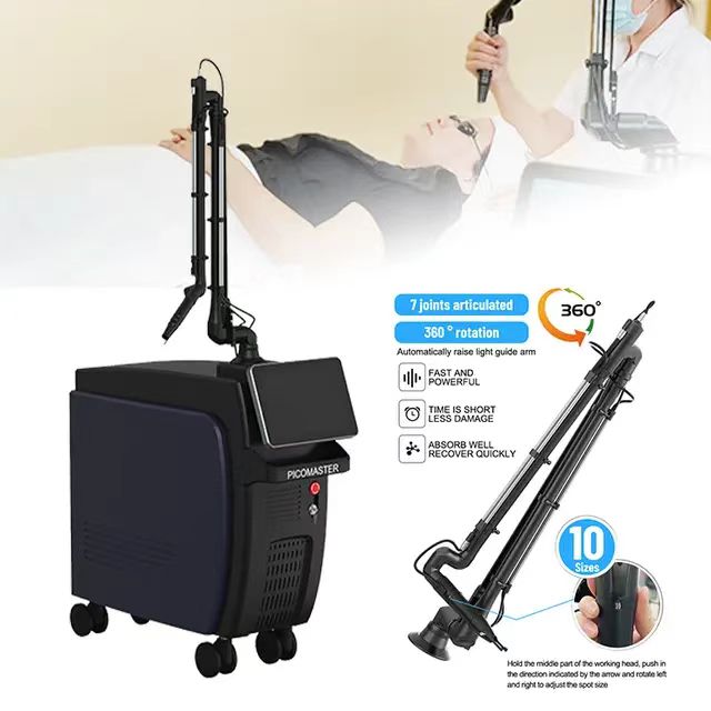 Professional Picosecond Laser Pico Laser Q Switch Nd Yag Laser 1064nm 532nm 755nm Tattoo Removal Anti-Aging Wash Eyebrows