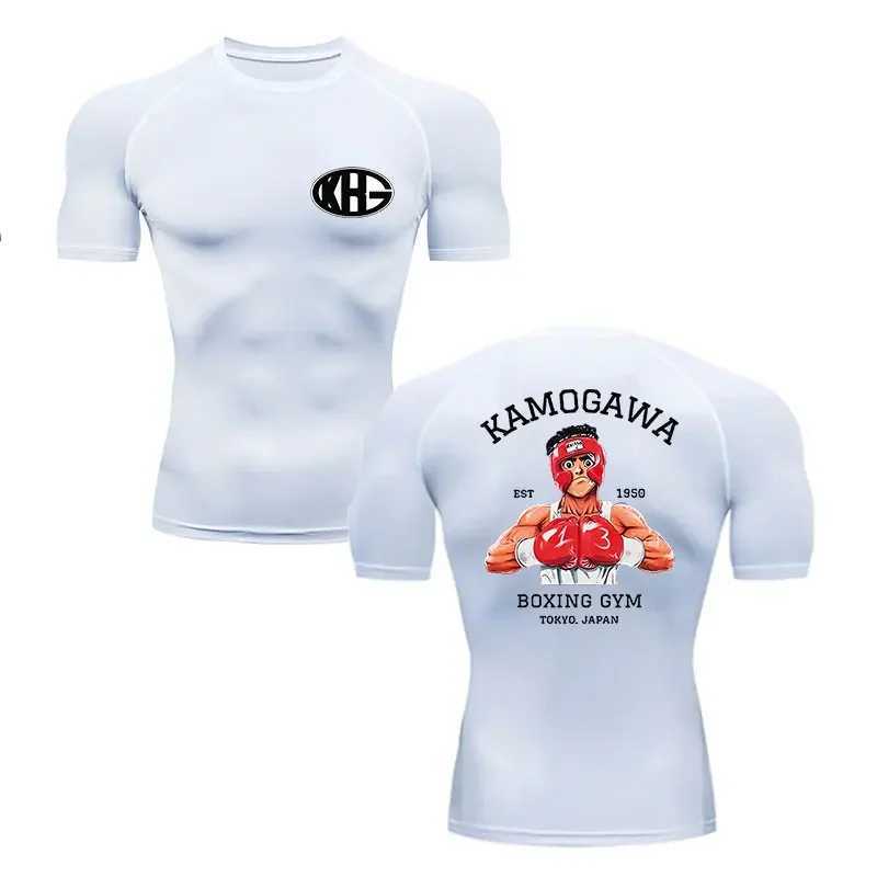 Anime Hajime No Ippo Kamogawa Boxing Gym Tshirt Men Women KGB Graphic Compression Sport T-Shirts Clothing Harajuku Strtwear X250227