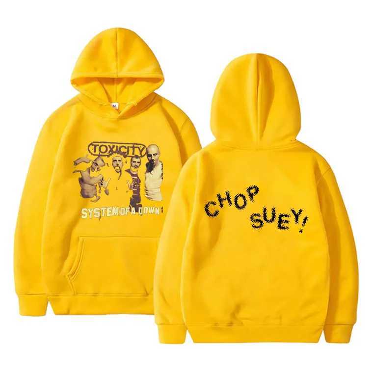 Band Hoodies Mens System of A Down Hoodie Toxicity Chop Suey Print Gothic Punk Pullover Vintage Oversized Graphic Hoodies Men and Women L251018JMJX