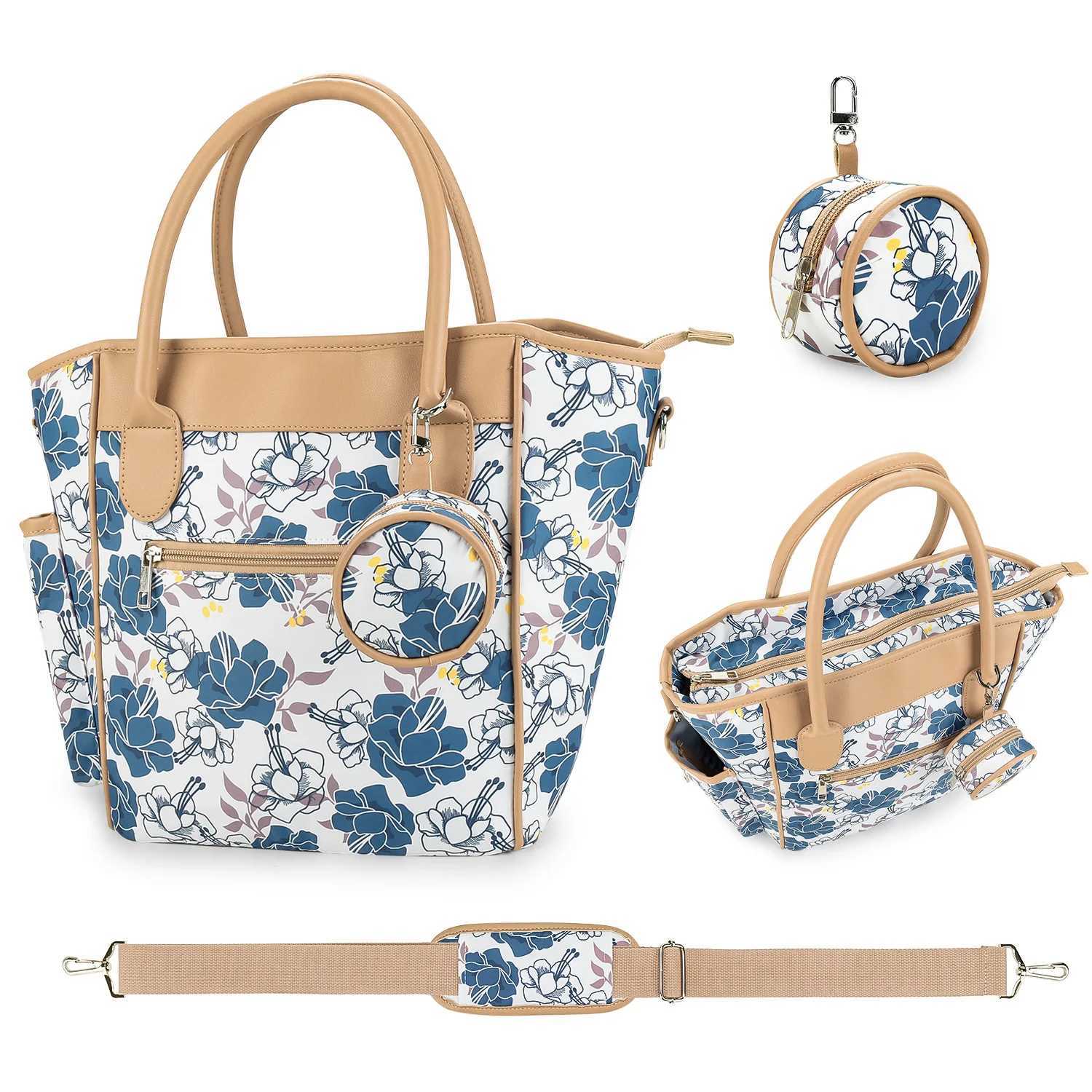 Diaper Bags Printed multifunctional mommy bag one shoulder crossbody mommy bag mother and baby travel bottle thermal insulation lightwei Y250227AGE3
