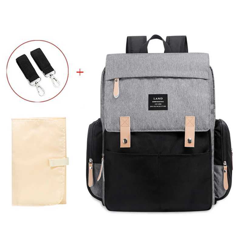 Diaper Bags Authentic LAND Mommy Diaper Bags Backpacks Mother Large Capacity Travel Nappy with anti-loss zipper Baby Nursing Bags NEW Y250227LGNW
