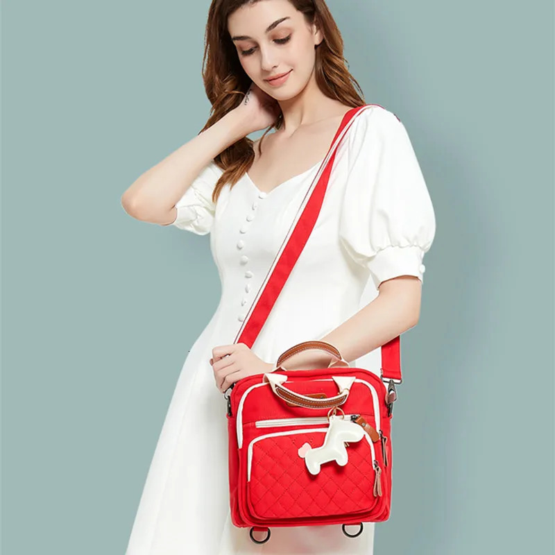 High Level Canvas Colorful Mommy Diaper Bag Baby Nappy Bags Maternity Mommy Women Backpack/Handbag/Messenger Three-In-One Bag 250227