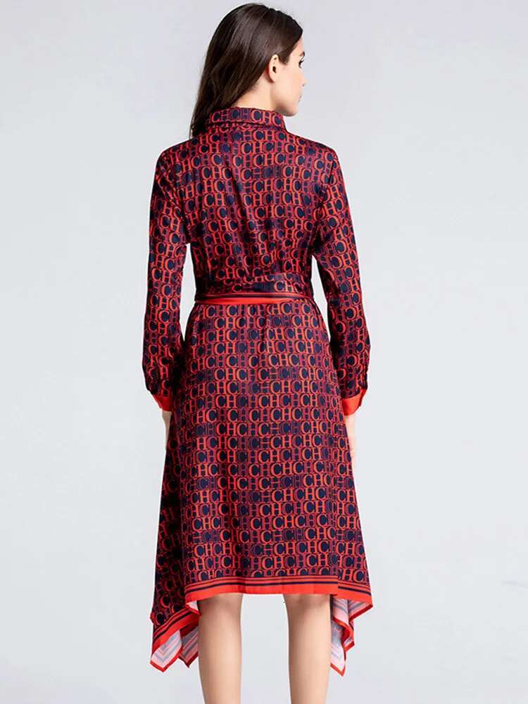 VKBN Summer Dress Woman 2025 Irregular Red Evening Empire Long Sleeve Party Elegant Dresses For Female High Quality