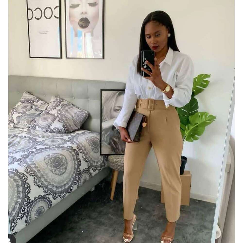 European American women's high waisted spring summer, slim fit slimming suit trousers for women, autumn professional trousers, 2025 new casual an
