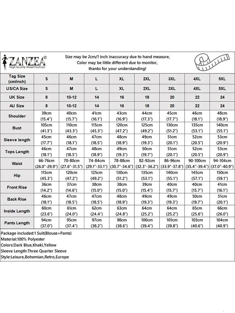 Fashion Summer 34 Sleeve Blouse Trousers Suits ZANZEA Stylish Women Wide Leg Pants Sets 2PCS Casual Outifits Work OL Tracksuit 250226