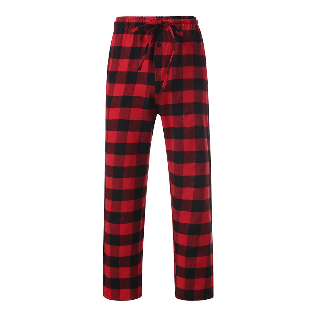 Women Black Red Plaid Printed Pants Drawstring Sleepwear Trousers Autumn Winter Pajama Full Length Long Trousers Sports Pants 250227
