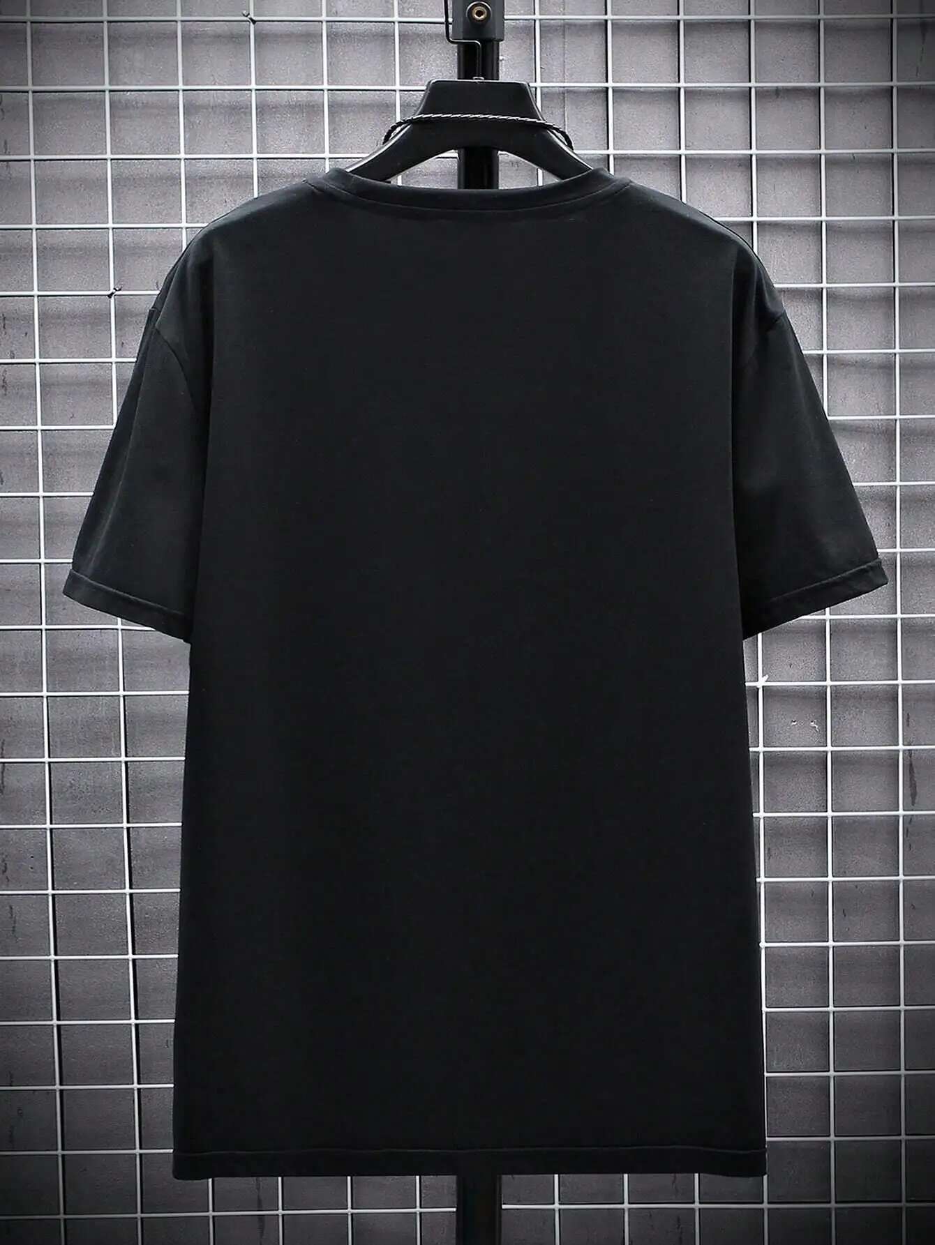 New Solid Color Light Luxury High-quality Printed T-shirt For Men Casual Street Designer T-shirt Summer Oversized Clothes Loose Cotton Short Sleeved S