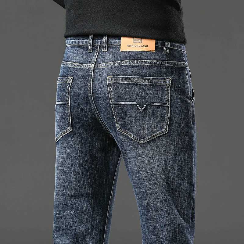 Fashion New Mens Autumn Straight Jeans Baggy Soft Stretch Casual Business Brand Male Clothes Denim Trousers X250227