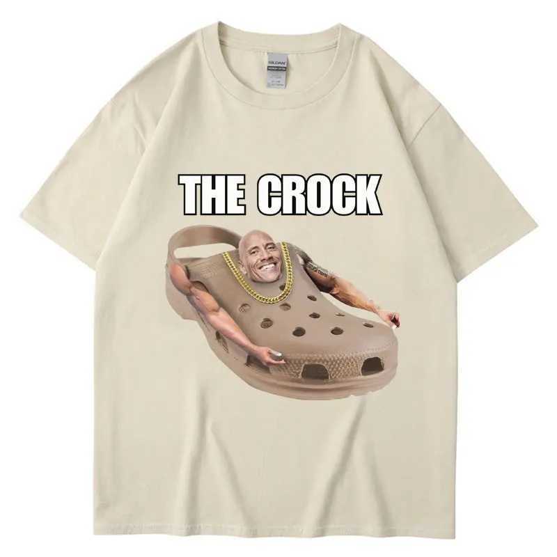 The Crock Dwayne Johnson Funny Meme T Shirt Men Women Joke Humor Summer T-shirt Oversized Casual Cotton Clothes Male Strtwear X250227