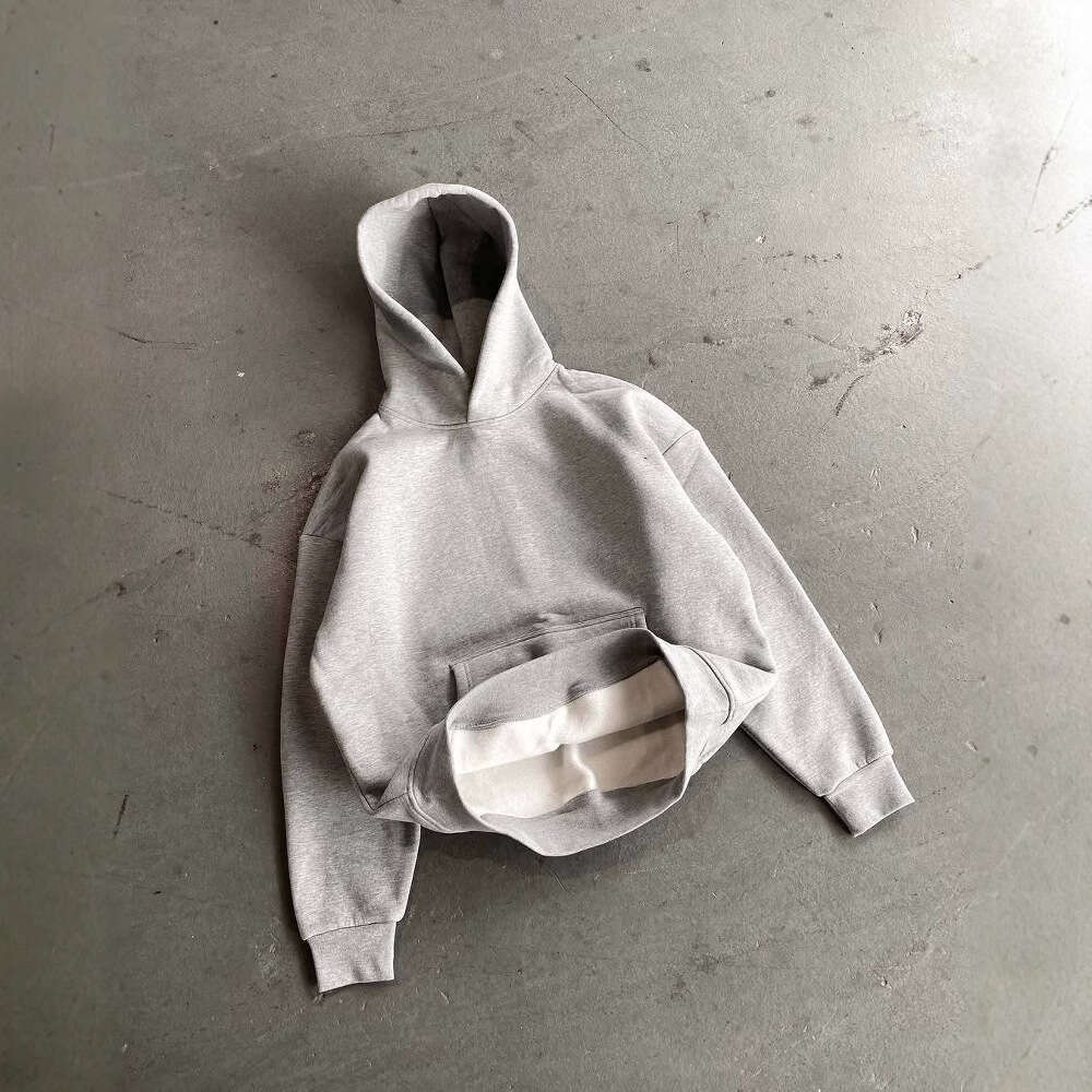 casual simple couple fashion hooded solid color loose sweatshirt sweatpants gift for man