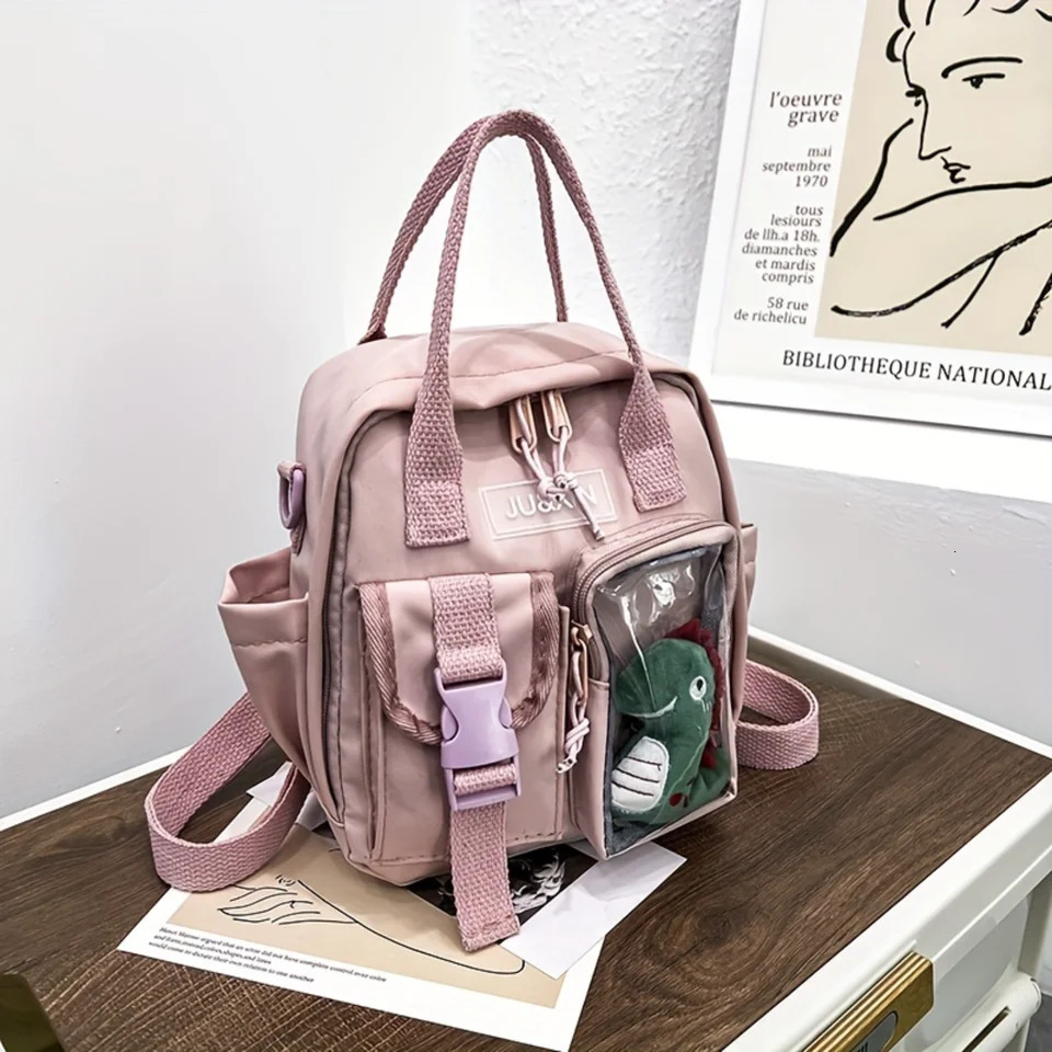 Ship from US Mini Cute Dinosaur Backpack Solid Color Fashion Casual Simple Unique Trendy Versatile Travel Purse 250227FBB