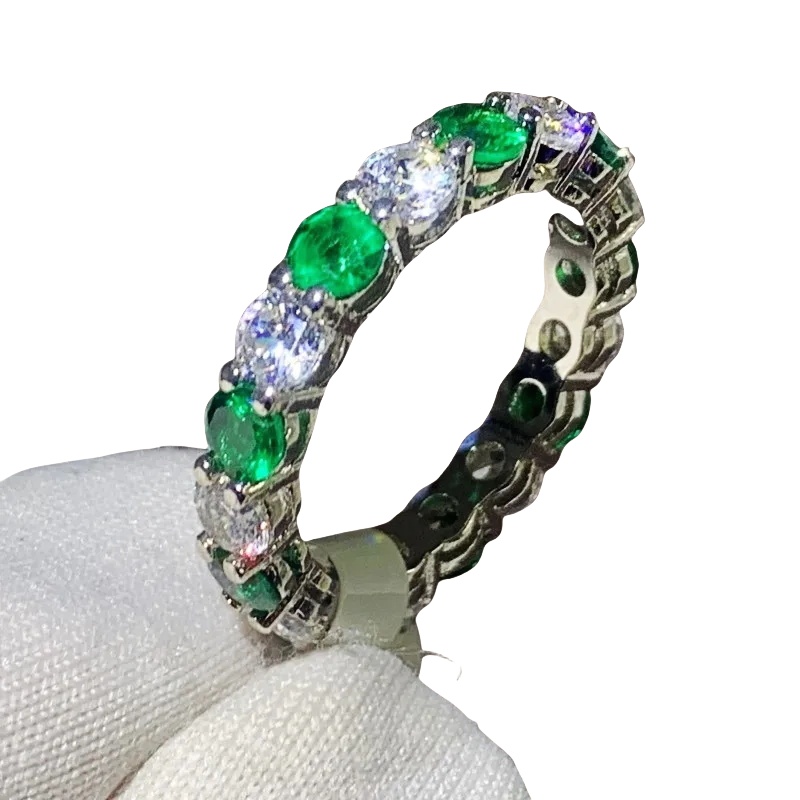 Plated gold for women sparkg cz moissanite ring woman engagement high grade sier mens rings daily outfit ornaments om0159