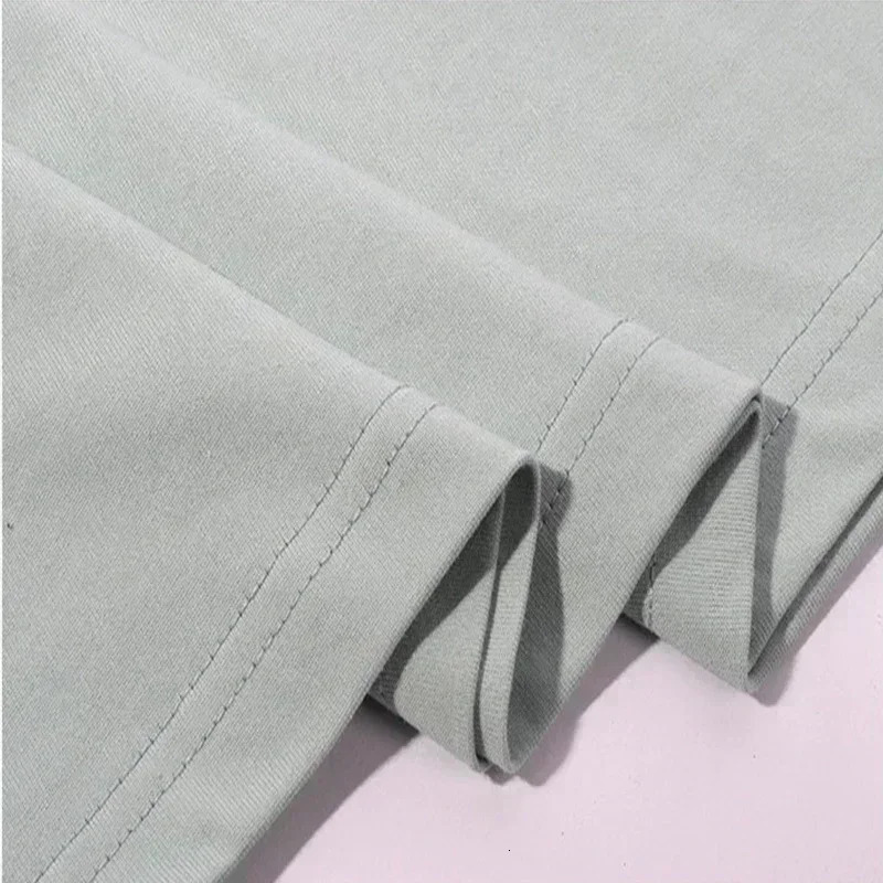 Gym Fitness T-shirt Loose Oversized Cotton Men Short Sleeves Bodybuilding Sports Tees Summer Training Workout Jogging Tops 250227