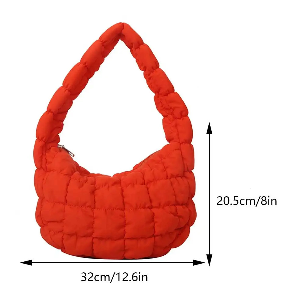Ship from US Women Diamond Embroidery Shoulder Messenger Bag Winter Puffer Handbag 250227FBB