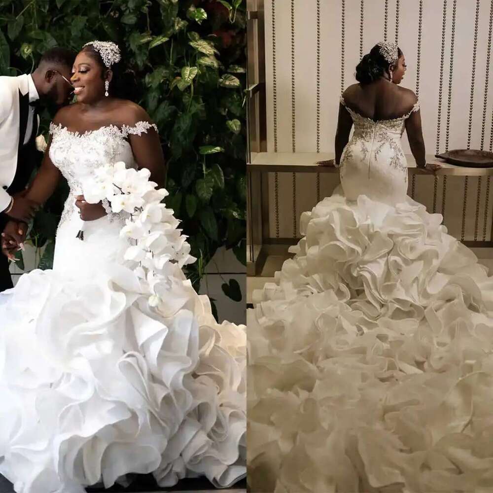 Classic Mermaid Wedding Dresses, Pleated Lace, Backless Zipper, Court Dress, Sweetheart Appliques, Bridal Custom Made
