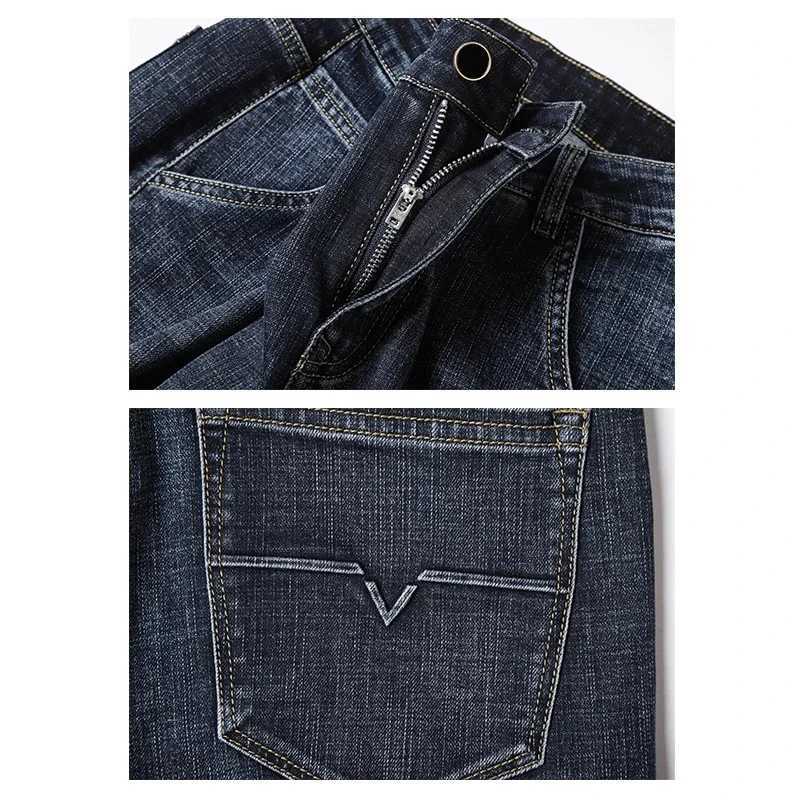 Fashion New Mens Autumn Straight Jeans Baggy Soft Stretch Casual Business Brand Male Clothes Denim Trousers X250227