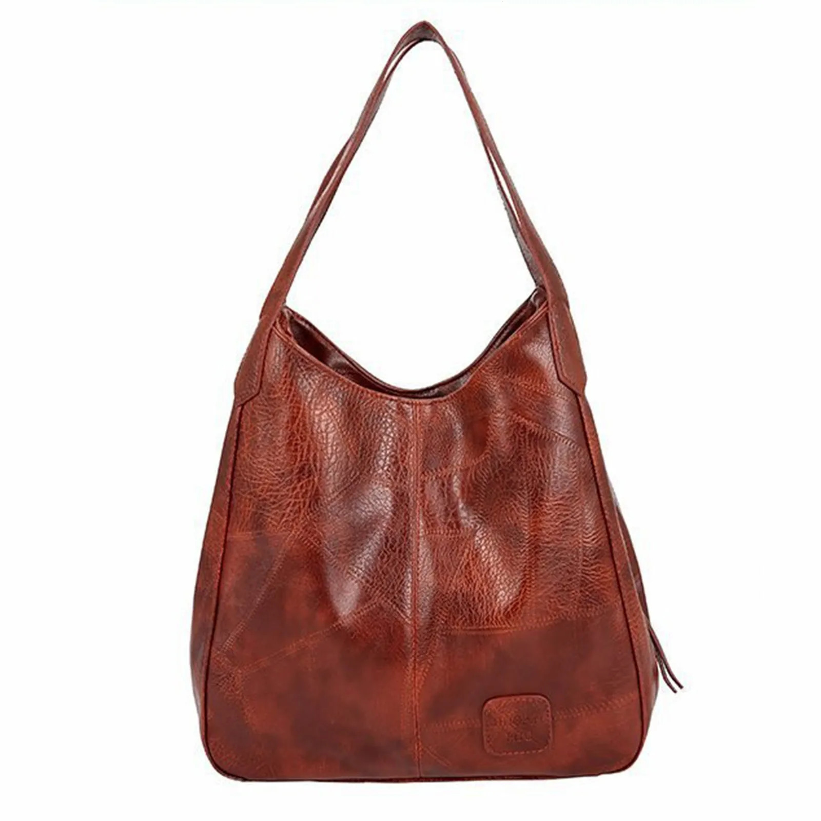 Ship from US Vintage Women Tote Bag Female Underarm Burgundy Large Handbags Purse Fashion Soft Pu Leather Shoulder Commute Handbag 250227FBB