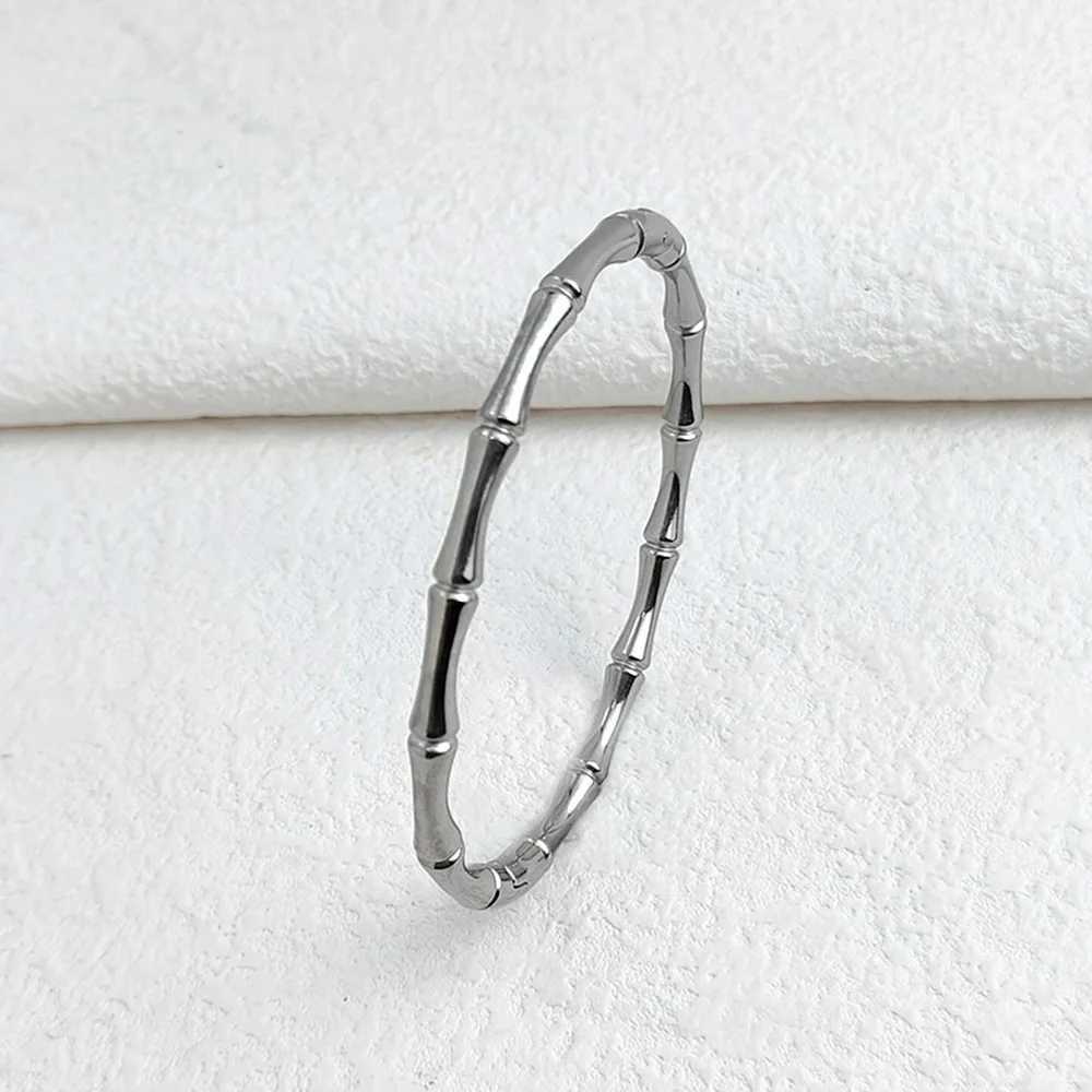 Classic bamboo O-shed buckle stainl steel gold-plated bracelet high-end silver waterproof bracelet for womens jewelry W250227