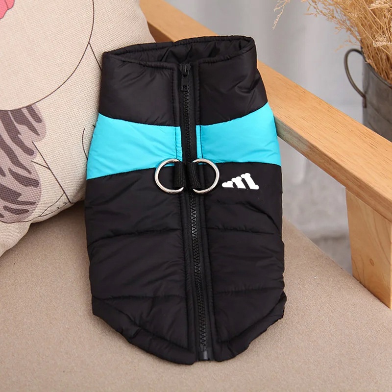 Padded Vest Dog Jacket, Warm Zip Up Dog Vest Jacket with Dual D Ring, Winter Water Resistant Small Dog Coats, Dog Clothes for Small Medium and Large D
