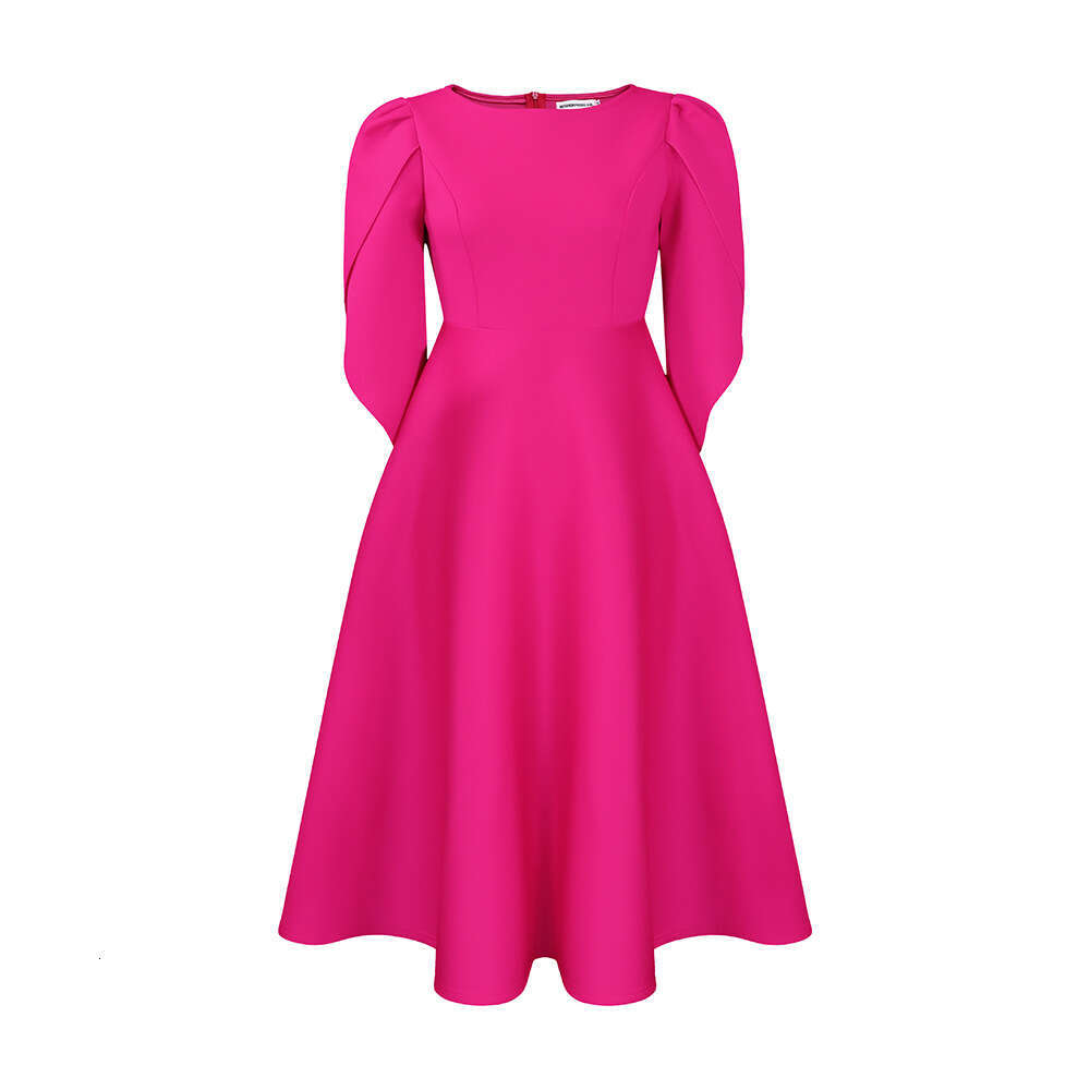 D413 women's autumn style elegant and fashionable banquet large swing African dress, 2025 new casual fashion trend clothing