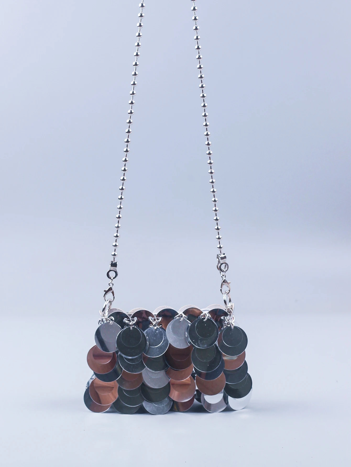 Bag Network Red Same Style Womens Mobile Phone Chain Shiny Slice Bling One Shoulder Crossbody Small 250226