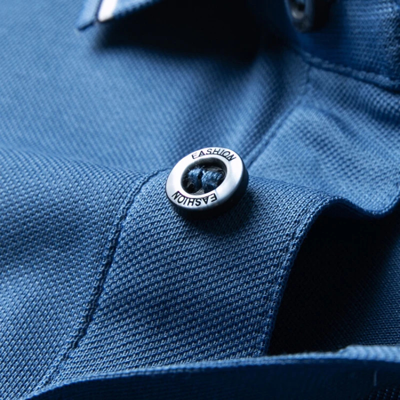 Silkcotton mens polo shirt summer short sleeved Tshirt luxurious genuine business casual lapel top 250226