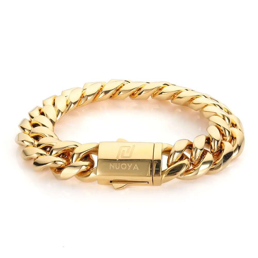 Hip Hop Rock Jewelry Free Custom Name Miami Cuban k Stainless Steel Bracelet For Men Drop Shipping