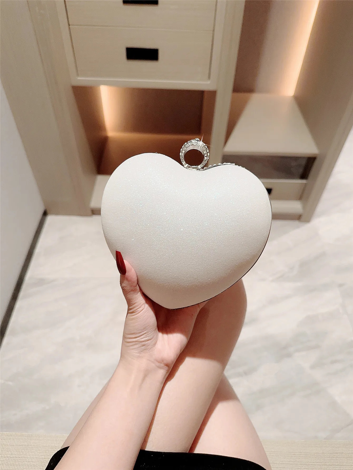 Pearl Evening Bag Love Clutch Chain Matching Cheongsam Party Banquet Wedding Dress 250226