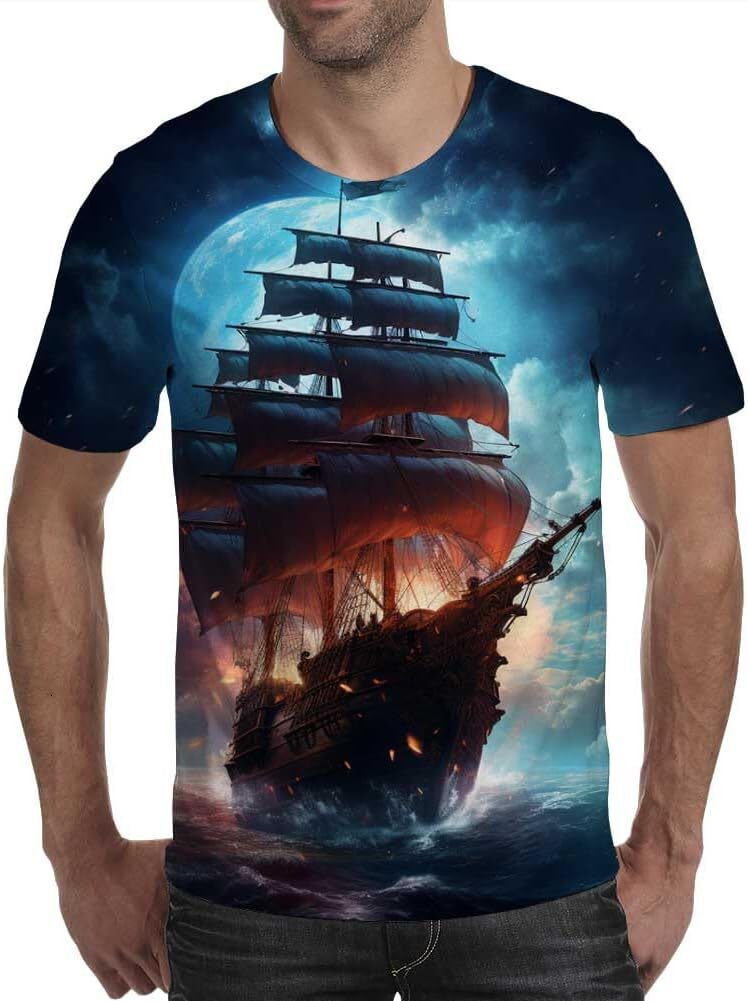 Mens T shirt Men's T-Shirt 3D Print T Shirt Men Crewneck Short Sleeve Tee Funny Graphic Tee for Men Women tee Casual tops summer clothes ship