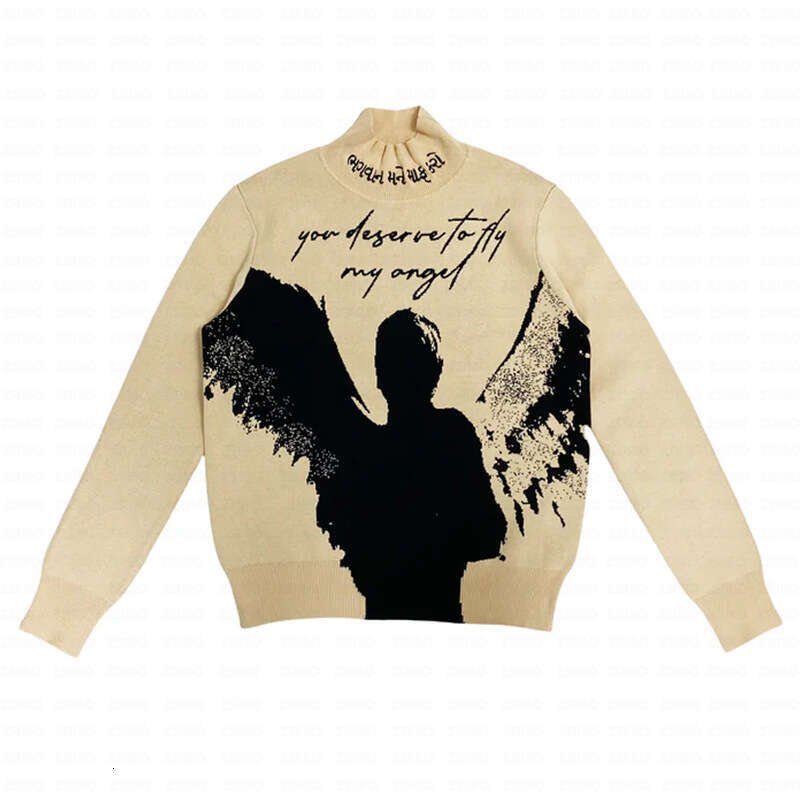 Fall/Winter Harajuku New Casual and Comfortable Cartoon Jacquard Sweater Women's Long Sleeve High Collar Top