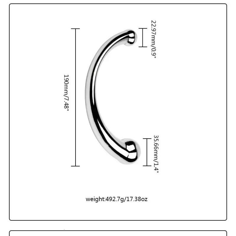 Anal Plug Dildo Stainless Steel G Spot Wand Massage Stick Pure Metal Penis G-Spot Stimulator Sex Toy for Women Men 250227