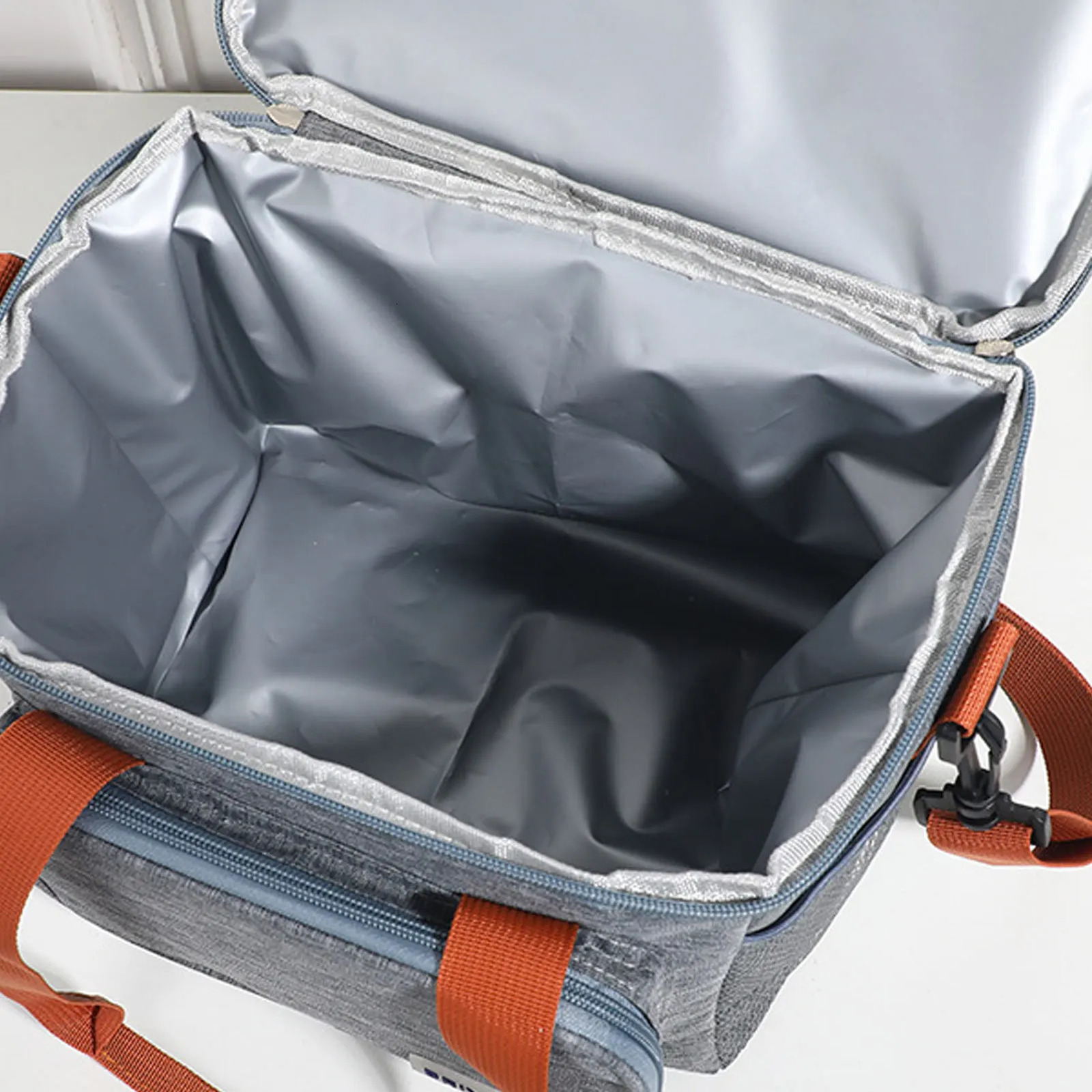 Ship from US Thick doublelayer lunch bag with multiple adjustable pockets suitable for outdoor camping and hiking trips 250227FBB