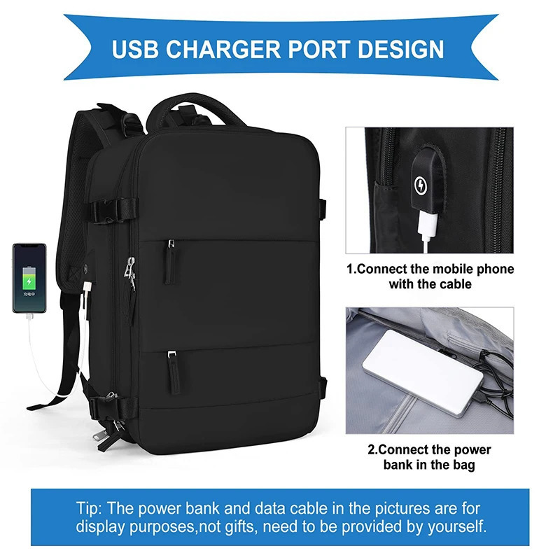 Ship from US Travel Backpack Men Business School Expandable USB Bag Large Capacity 156inch Laptop Waterproof Fashion 250227FBB