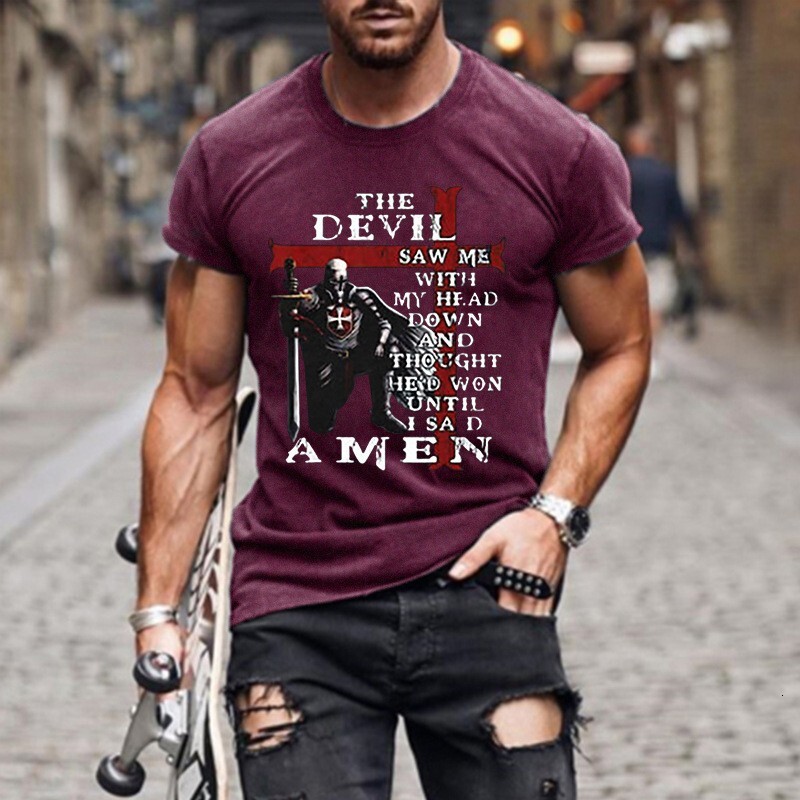 2025 summer new letter round neck pullover casual short sleeved men's T-shirt
