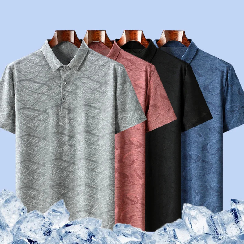 Summer Polo Shirts Men Fashion Casual 10XL 11XL Plus Size Shirt Men Big Breathable 250225