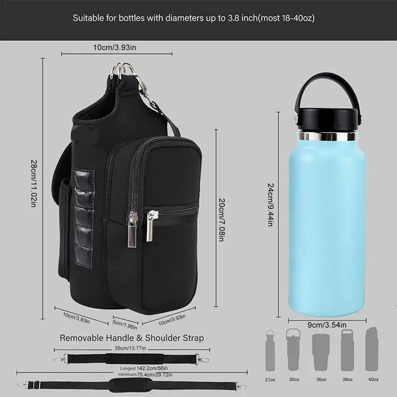 Ship from US Magnetic GYM Phone Bag for Men Women Water Bottle Sleeve Floor Organizer Outdoor Sport Crossbody Handle Pouch Earphone 250227FBB