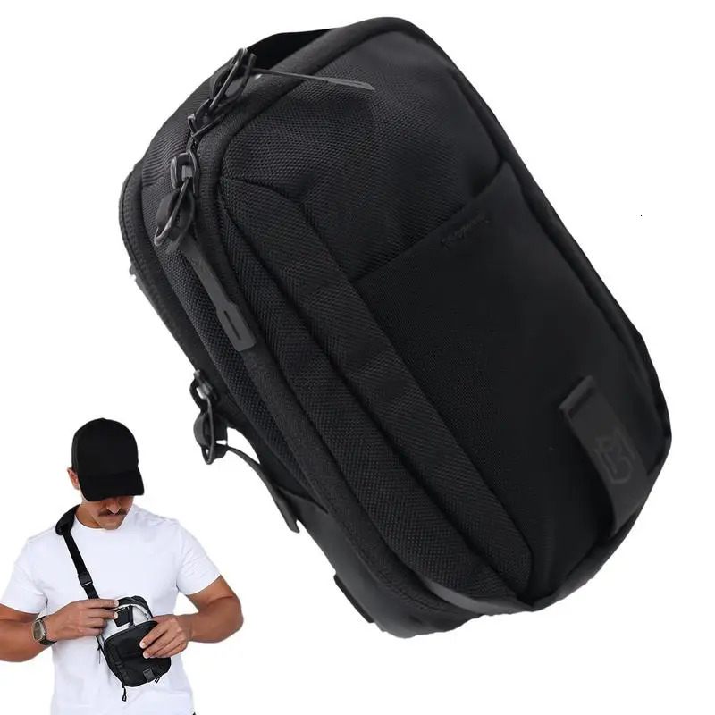 Ship from US Magnetic gym mobile phone hanging bag suitable for men women floor organizers sports chest cross body handbags earplugs key water bottles
