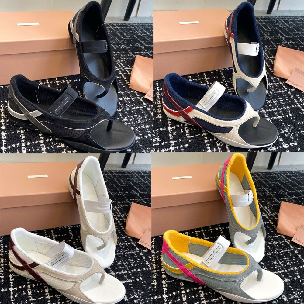 Gymnasium technical fabric thong ballerinas Womens Designer Ballerinas from the runway 5Y426E sporty chic character typical casual flat ballet shoes