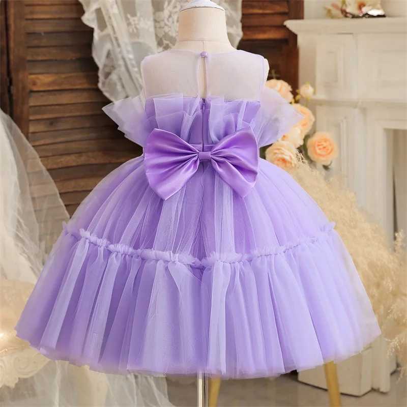 Girl's Dresses 2024 Baby Dresses for Girls Wedding Bridesmaid Dresses Toddler Kids Tulle Birthday Princess Party Dress Infant Prom Gown Dress Y25