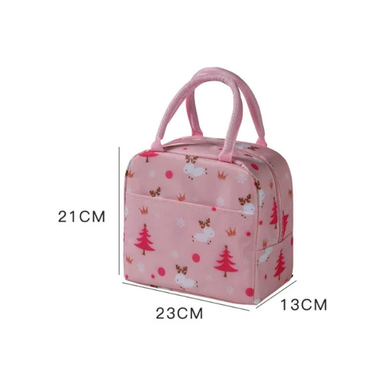 Ship from US Insulated Portable Cooler Bag Ice Pack Lunch Box for Women Kids 250227FBB