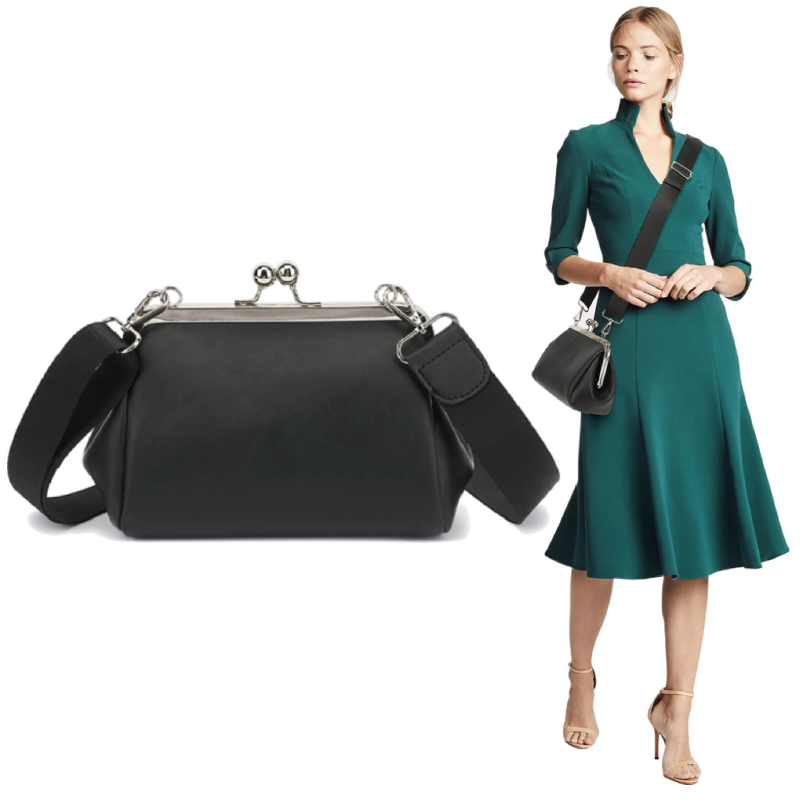 Ship from US Halloween womens handbag cross body bag retro n thick leather fashionable shoulder clip 250227FBB