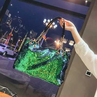 New Arrival Shoulder crossbody Bag Women Large Multifunction Sequin Bling Handbags Big Sac Casual shopping Bags bag Bag T250227