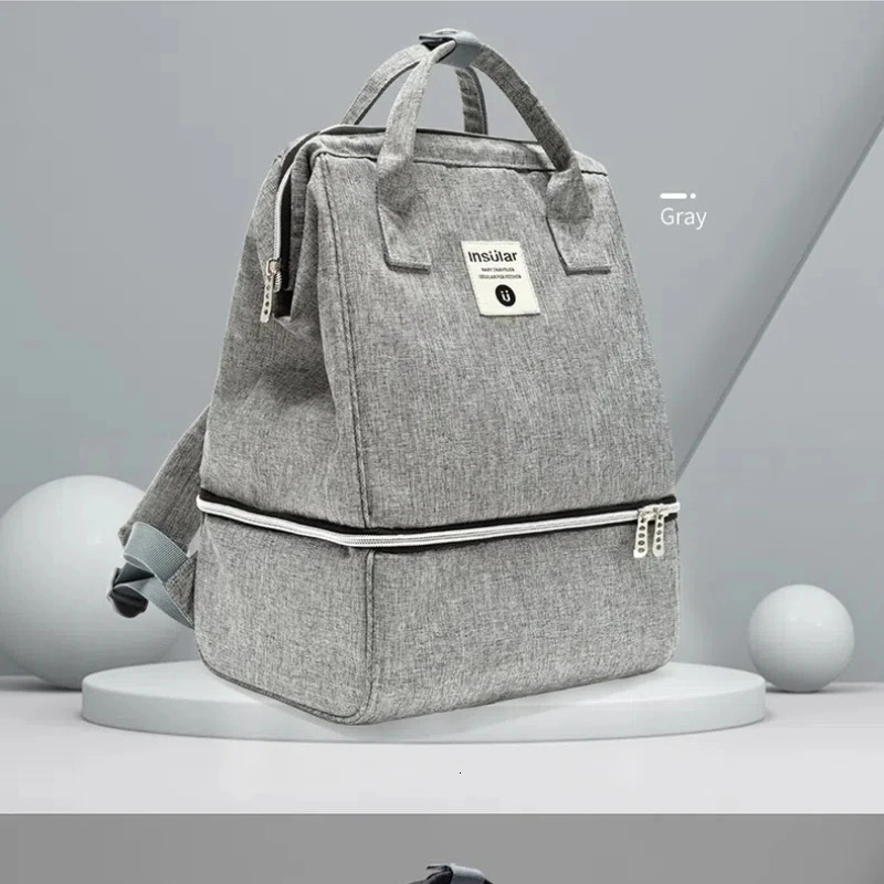 Mommy Mother and Baby Backpack Outing Bag Fashion Portable Shoulder Large Capacity Multi functional Shoulder Multi functional 250227