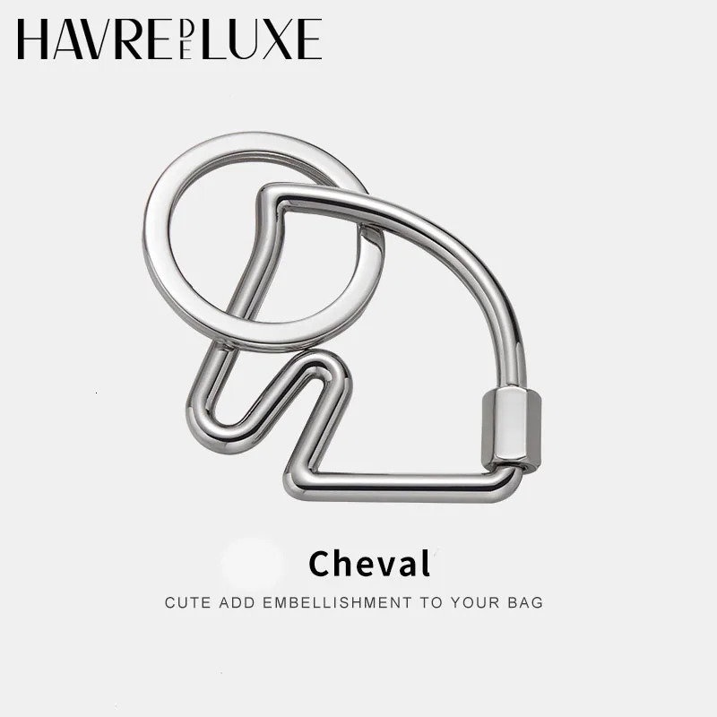 Horse head bag charm Suitable for bags Cheval key chain decorative buckle bag shoulder strap bag pendant H too speed key chain 250226