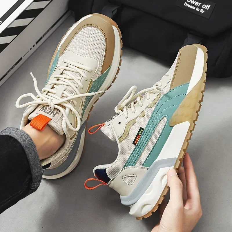 Mens Sneakers Luxury Brand Casual Shoe New Mesh Breathable Sport Running Shoes for Men Lace Up Platform Trainer Tennis Men Z250227