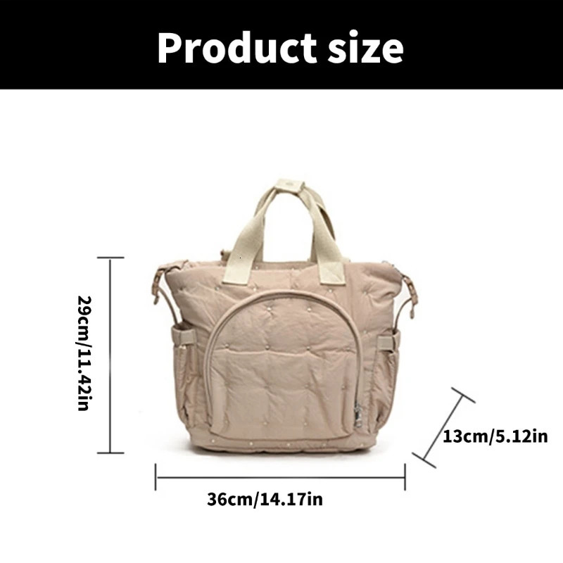 Portable Baby Diaper Bag Elegant Backpack Large Capacity Nappy Organizer Case for Parents with Adjustable Straps 250227