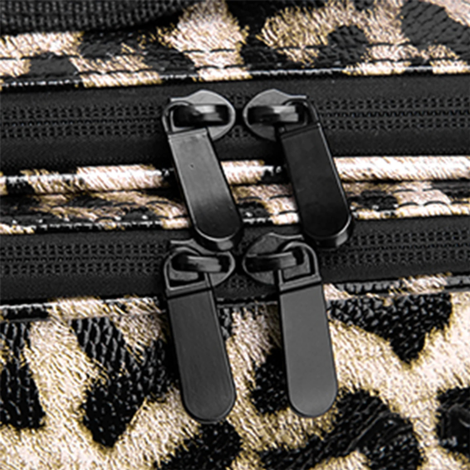 Ship from US AIMEI Extra Large Cosmetic Bag Vanity Case Makeup storage bag and Organizer Leopard print model With mirror Size S Mini 250227FBB
