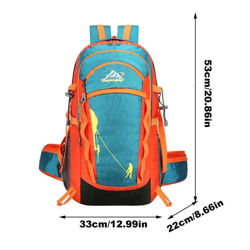Ship from US Waterproof Climbing Backpack Outdoor Sports Load Reduction Breathable Camping Gear Bag Large Capacity For Long Trip 250227FBB