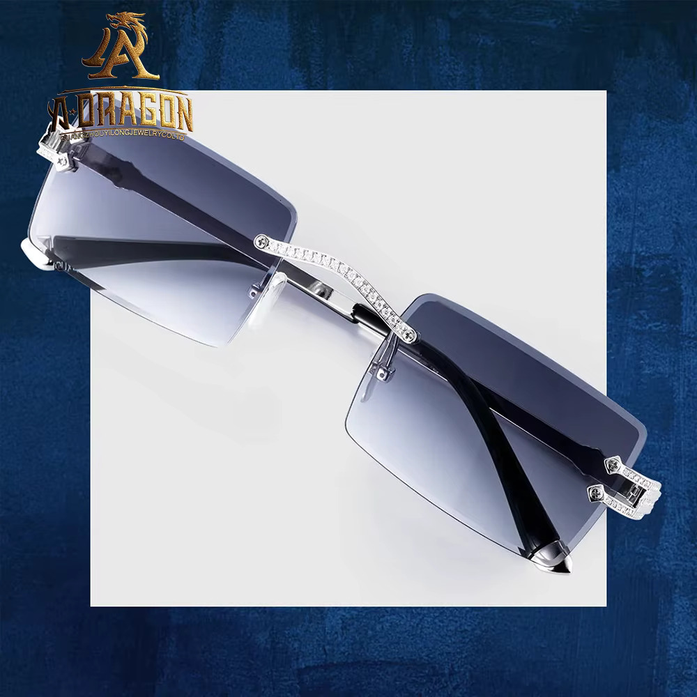 Fashion VVS Moissanite Passed Dia Tester High Quality Eye Glasses for Men